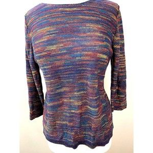 Chris & Banks Multicolr Thread Woven Women's Sweater, Size M